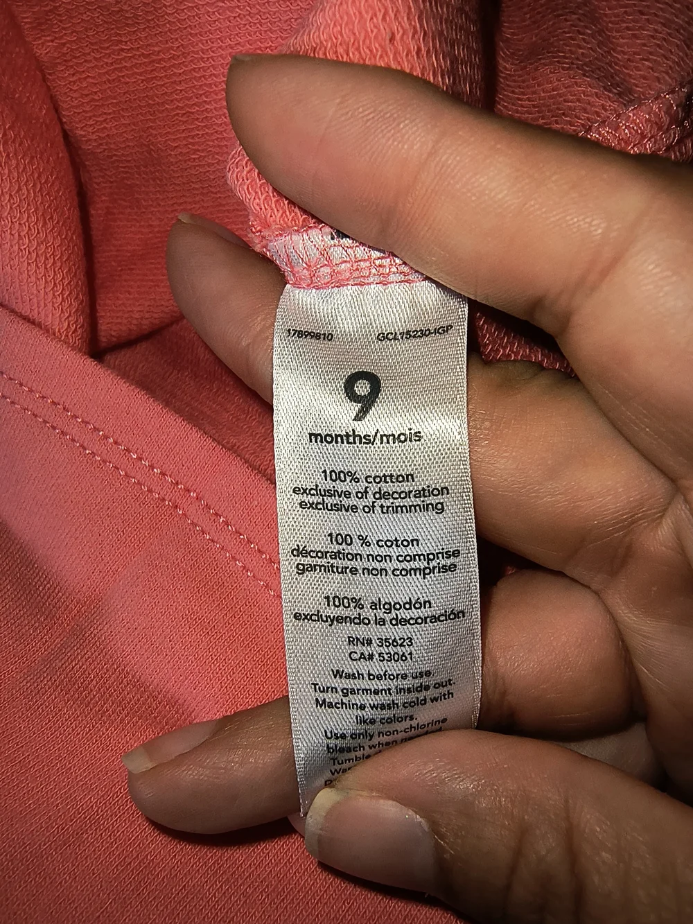 Carters soft pink